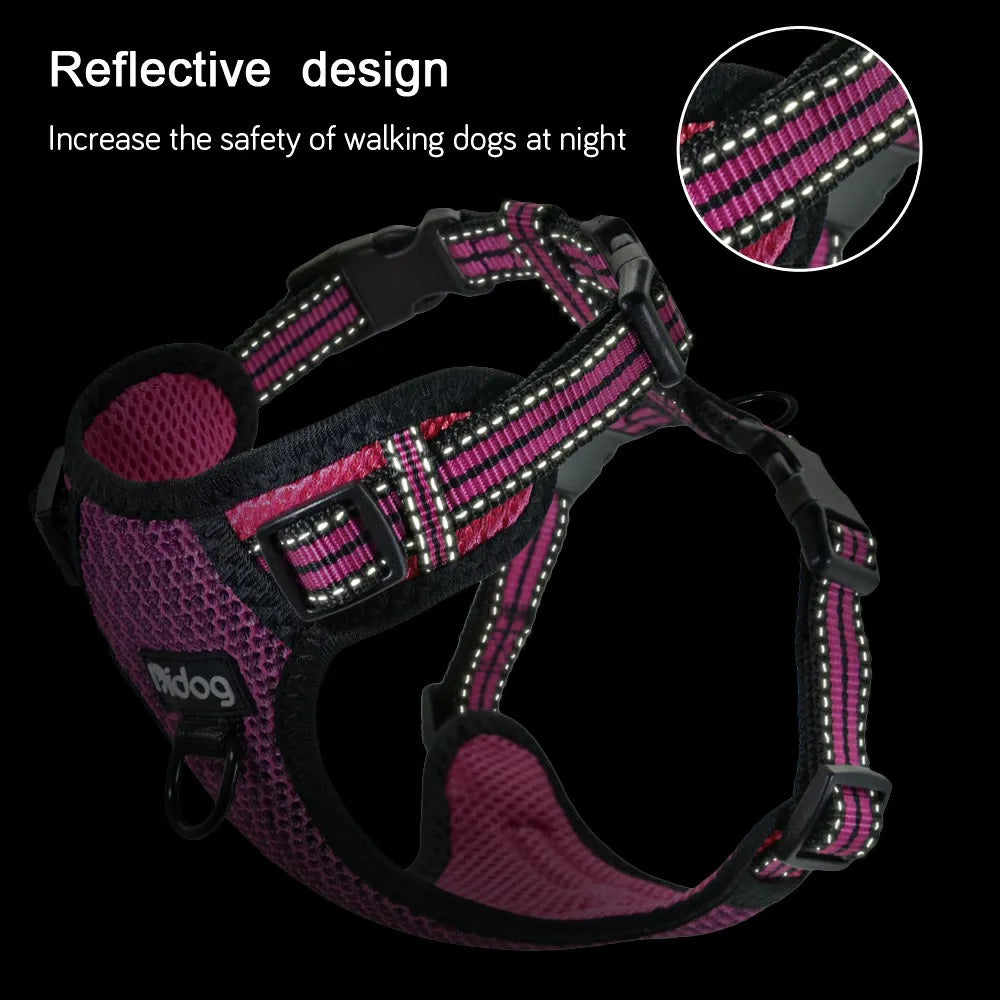 No-Pull Reflective Dog Harness – Adjustable Safety Vest for Small, Medium & Large Dogs (Pitbull, Bulldog, Boxer)