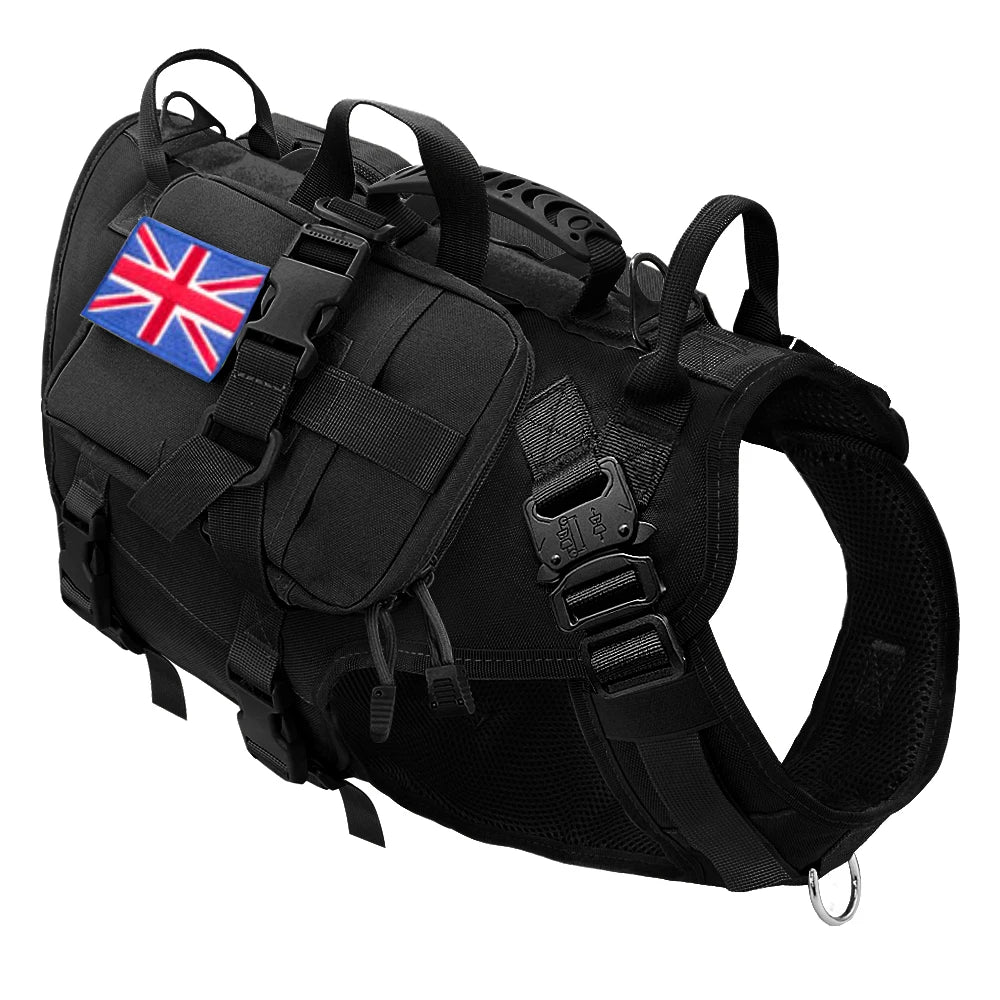 Tactical Dog Harness – Military MOLLE No-Pull Vest for Medium & Large Dogs