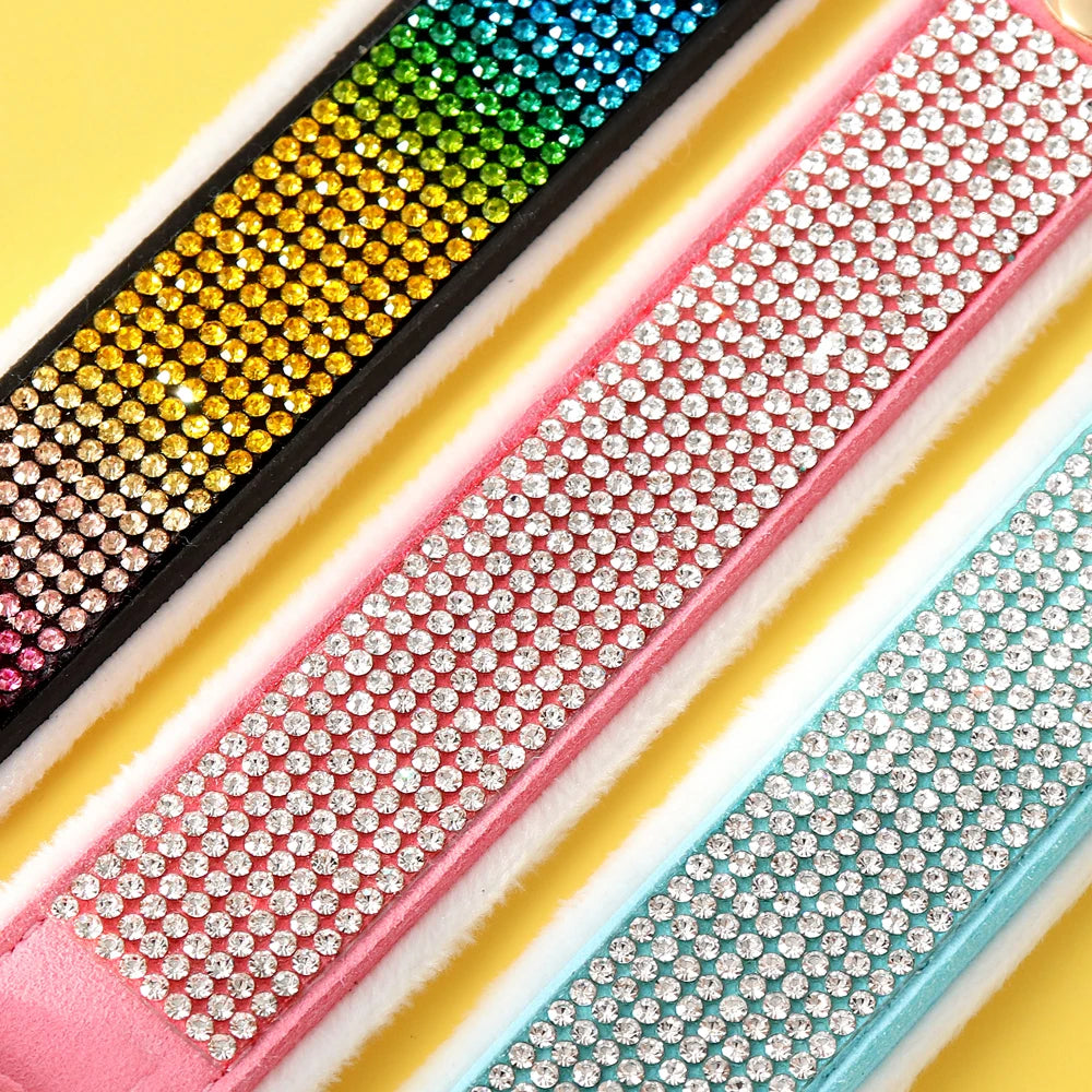Personalized Dog Tag Collar – Bling Rhinestone Nylon Pet Collar with Soft Padded Lining, Free Engraving for Small Medium Dogs & Cats