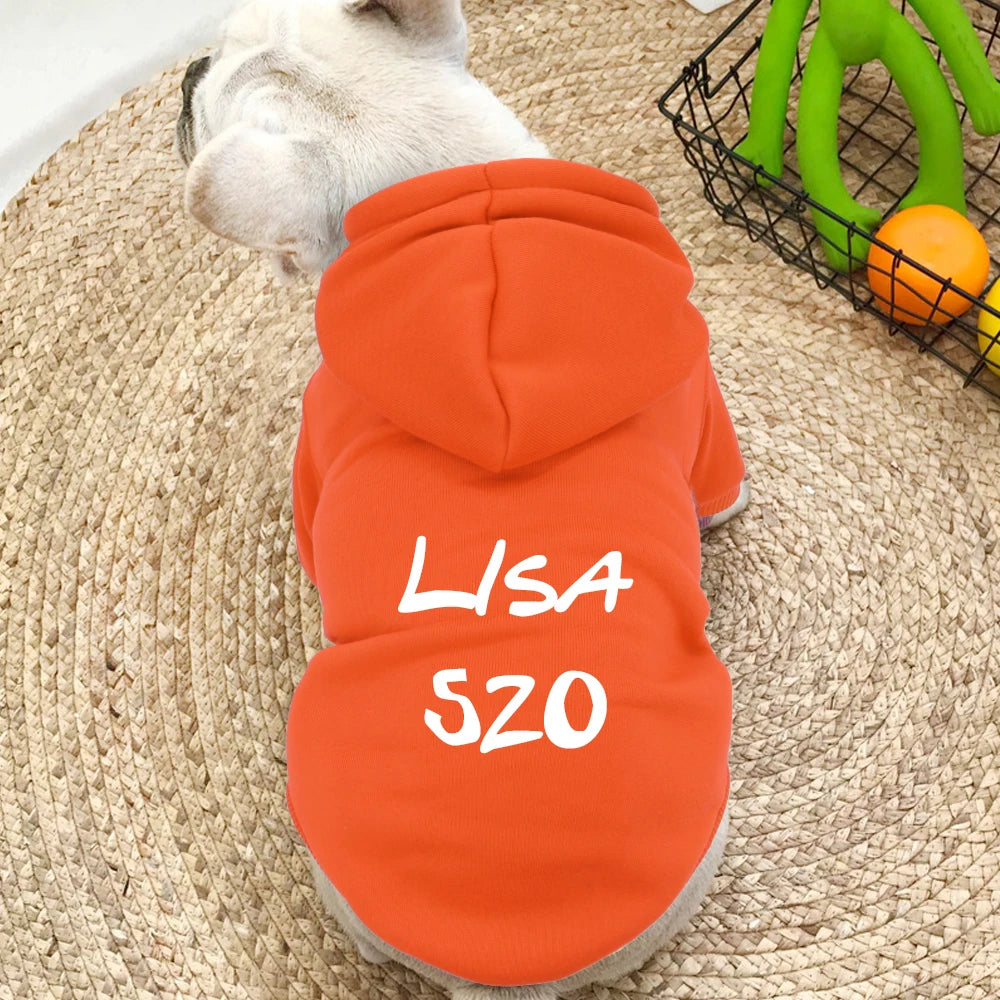 Custom Dog & Cat Hoodie – Personalized Pet Name Sweatshirt for Small, Medium & Large Dogs