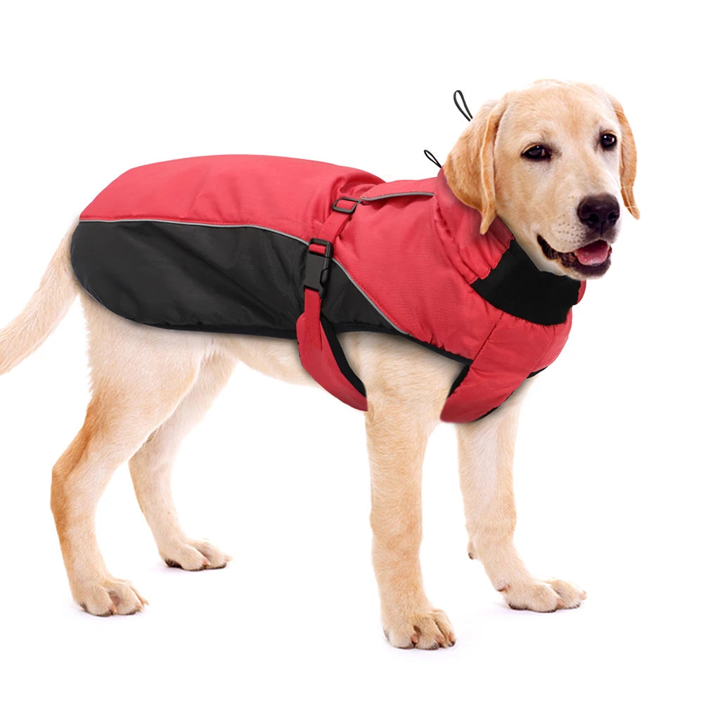 Waterproof Large Dog Coat – Warm Reflective Winter Jacket for Medium & Big Dogs (XL–6XL)