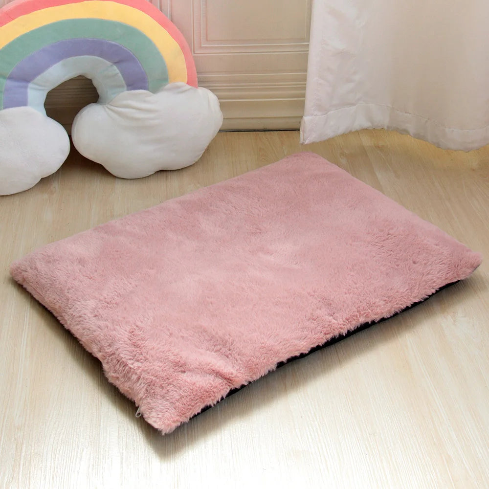 Soft Fleece Pet Bed Mat – Washable Sleeping Cushion for Dogs & Cats