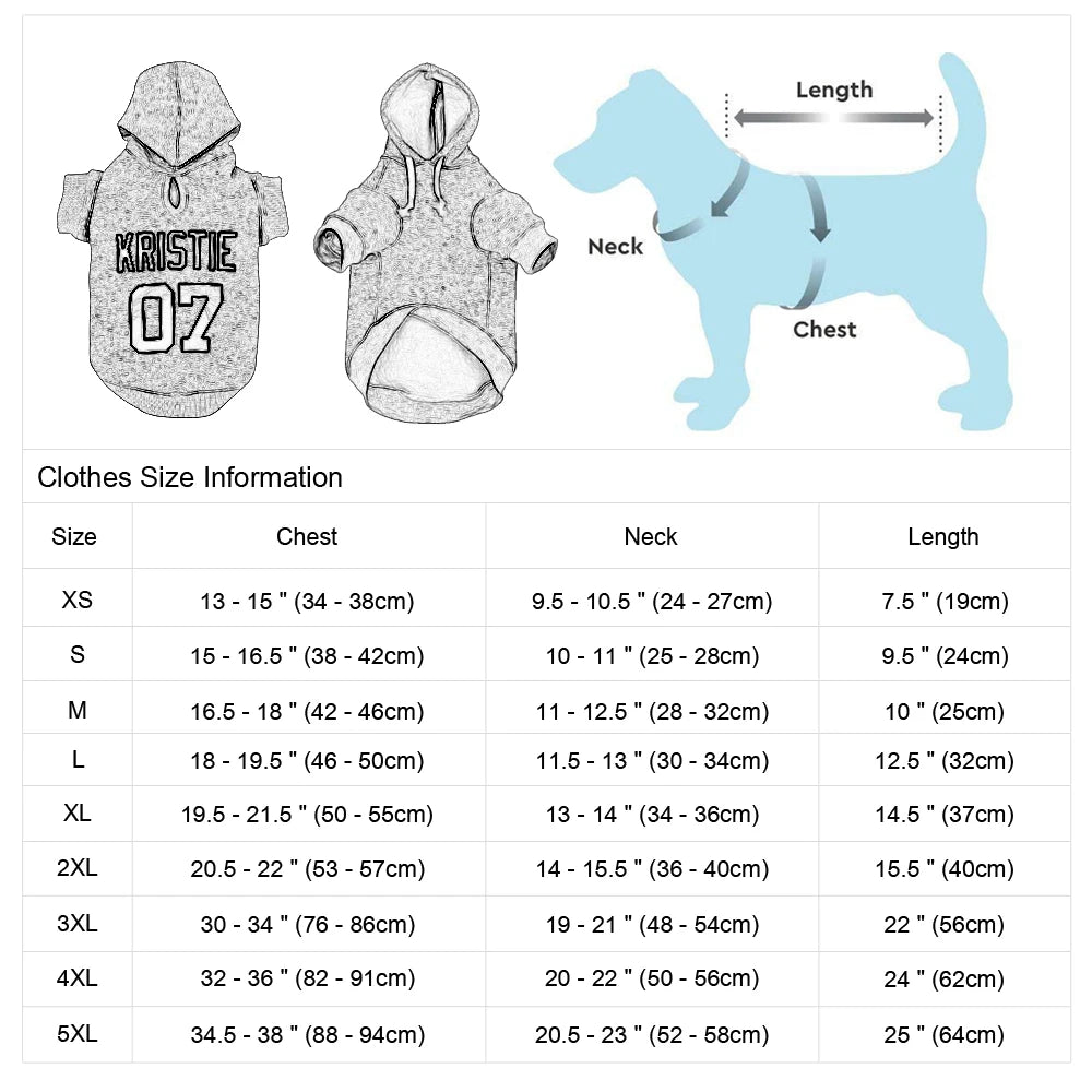 Custom Dog Hoodie – Personalized Puppy & Dog Sweatshirt