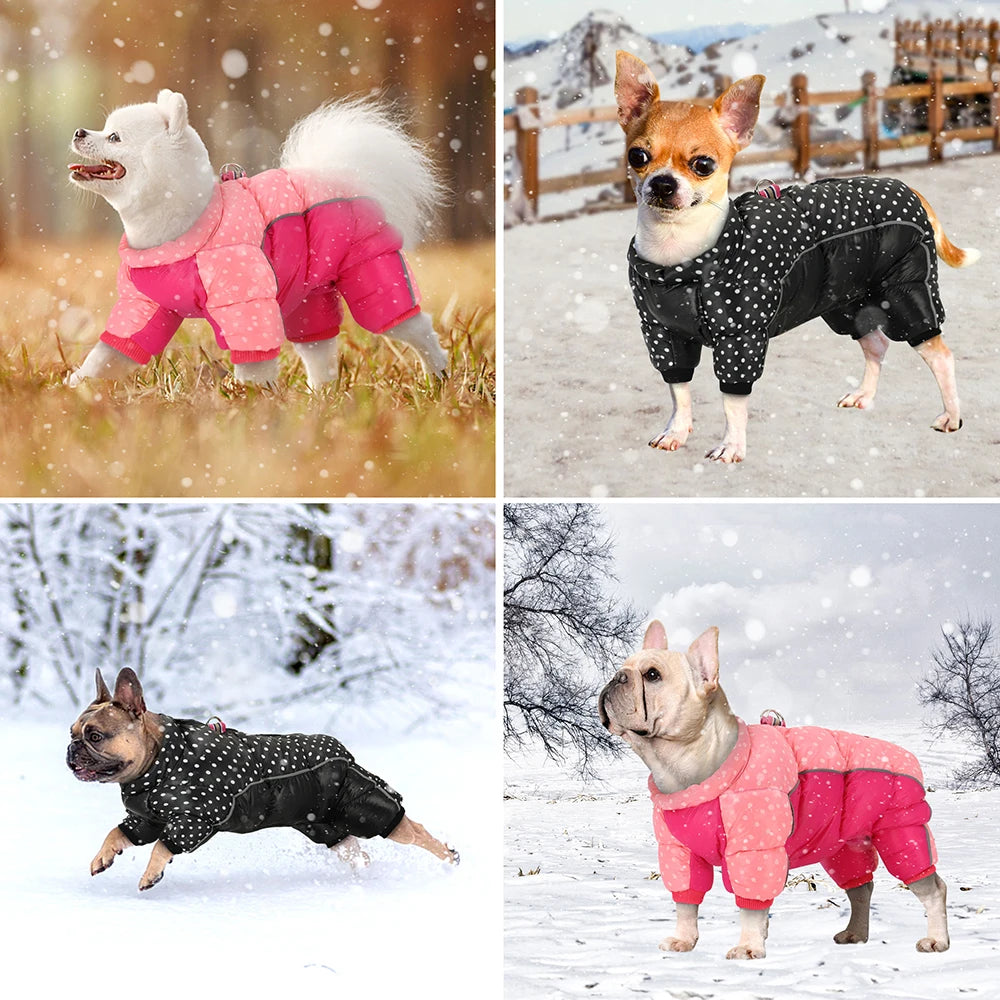 Waterproof Warm Dog Clothes – Winter Jumpsuit for Small, Medium & Large Dogs