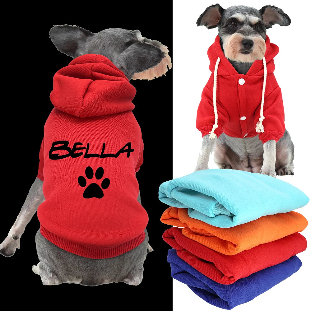 Custom Dog & Cat Hoodie – Personalized Pet Name Sweatshirt for Small, Medium & Large Dogs