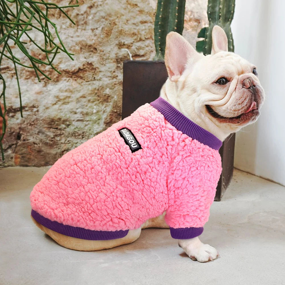 Winter Fleece Dog Jacket – Warm Teddy Coat for Small & Medium Pets