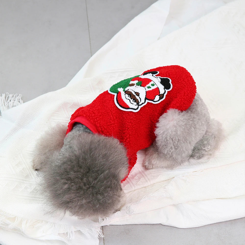 Christmas Dog Clothes – Soft Fleece Puppy & Cat Winter Outfit