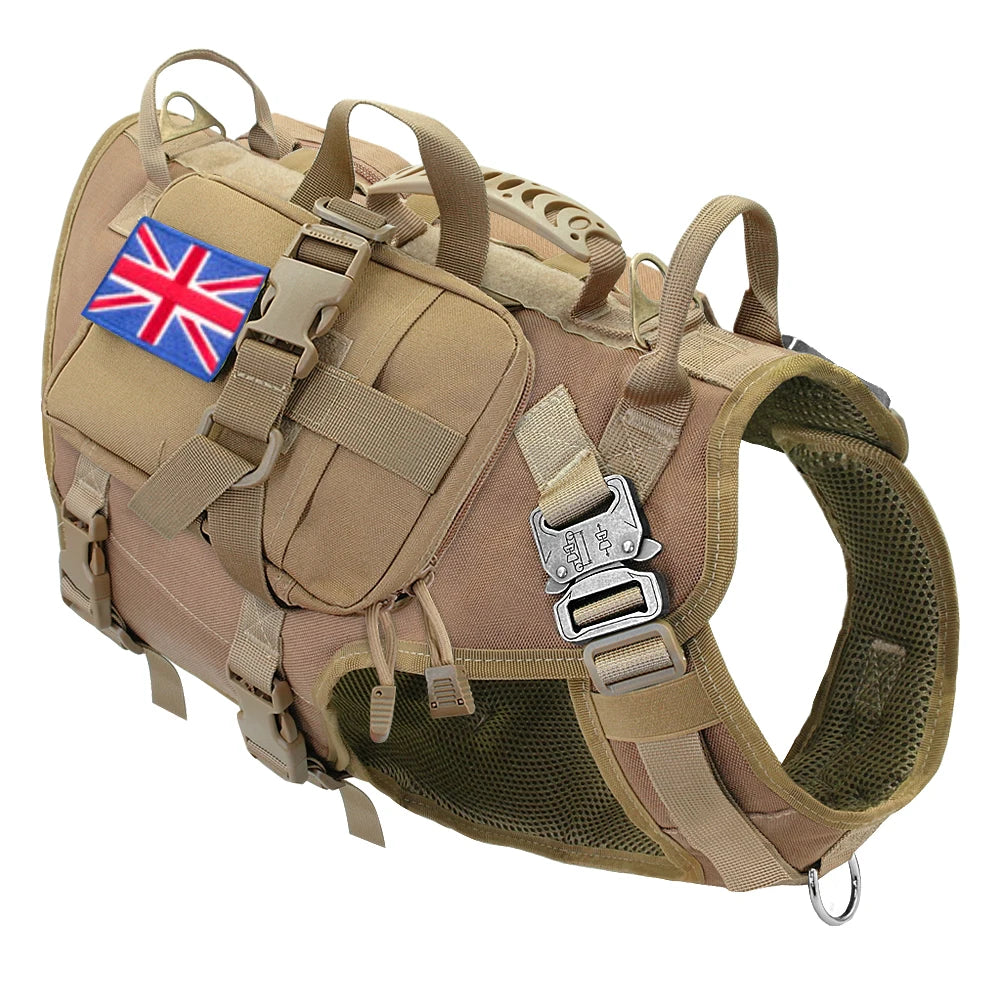 Tactical Dog Harness – Military MOLLE No-Pull Vest for Medium & Large Dogs