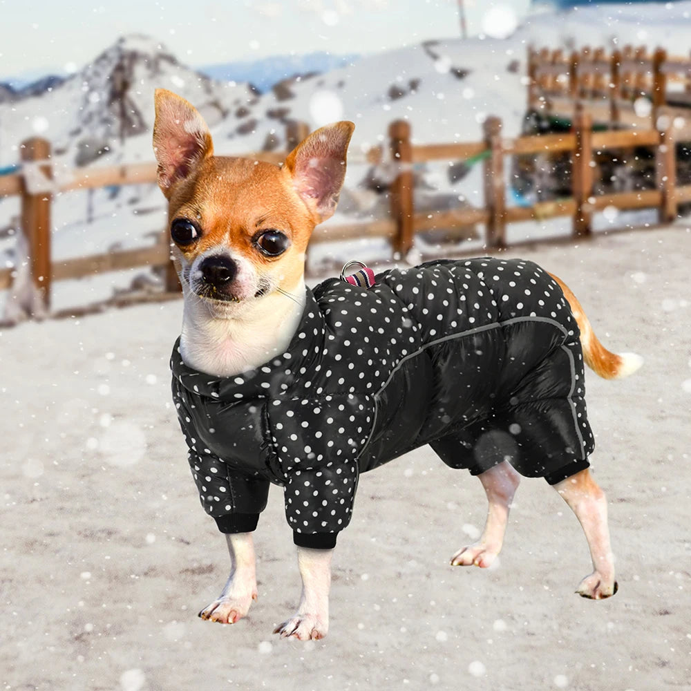 Waterproof Warm Dog Clothes – Winter Jumpsuit for Small, Medium & Large Dogs