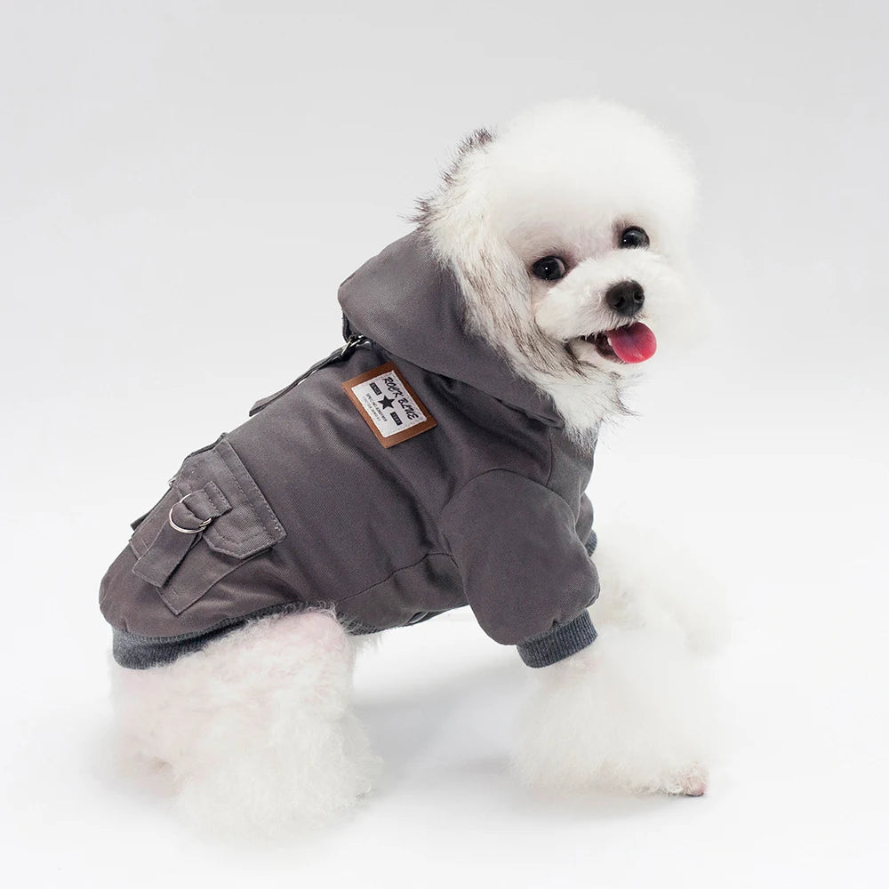 Winter Warm Dog Coat – Soft Hooded Jacket for Small & Medium Dogs