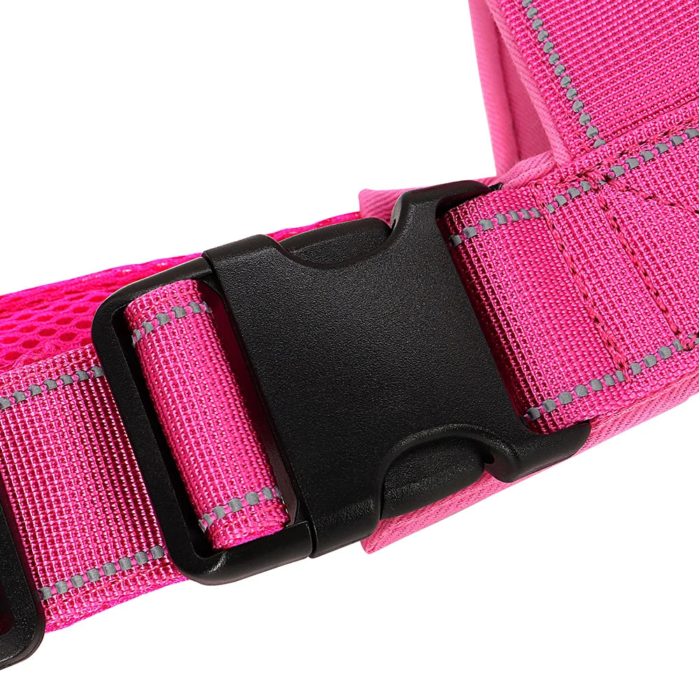 Reflective No Pull Nylon Dog Harness – Adjustable Training & Walking Vest for Medium & Large Dogs