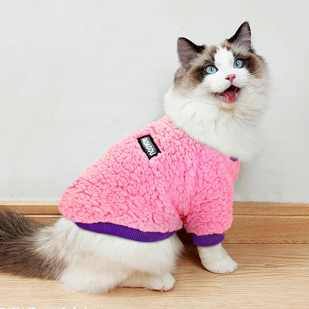 Winter Fleece Dog Jacket – Warm Teddy Coat for Small & Medium Pets