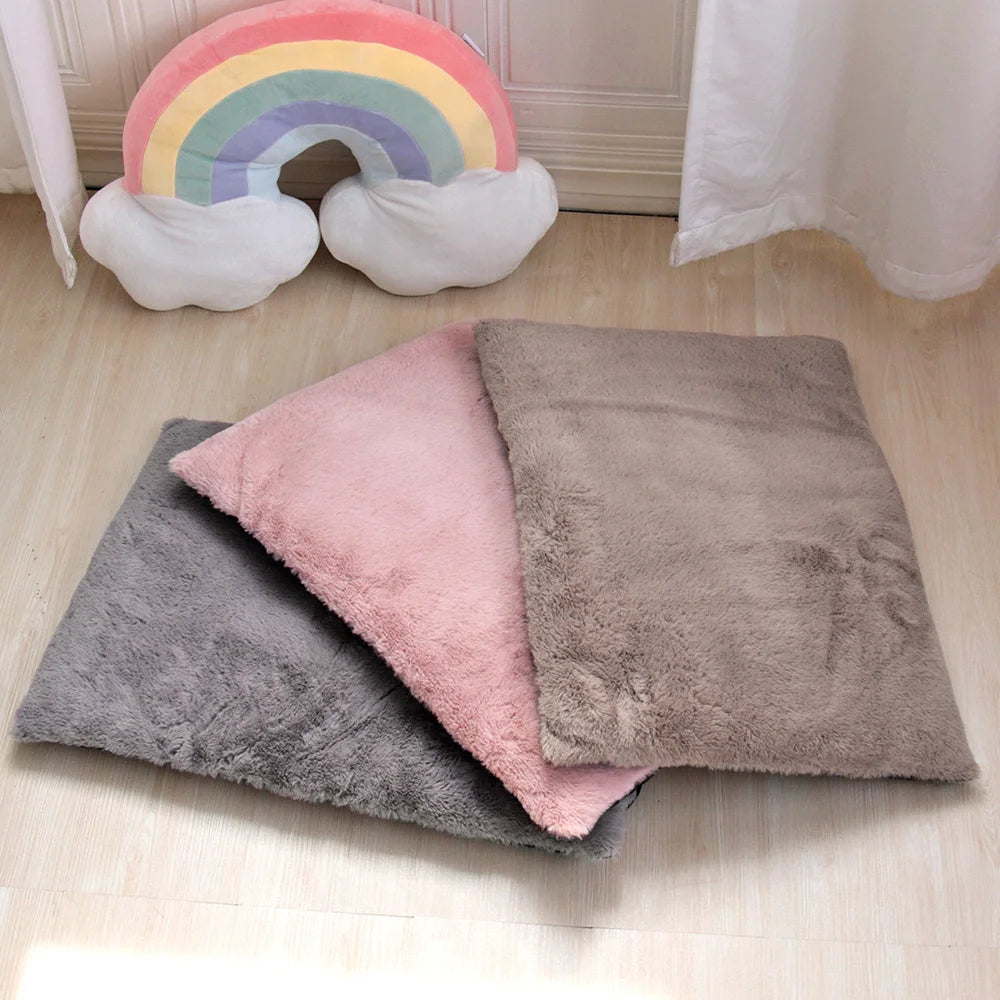 Soft Fleece Pet Bed Mat – Washable Sleeping Cushion for Dogs & Cats