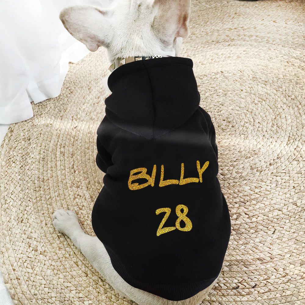 Custom Dog & Cat Hoodie – Personalized Winter Pet Sweatshirt Coat for Small & Medium Breeds