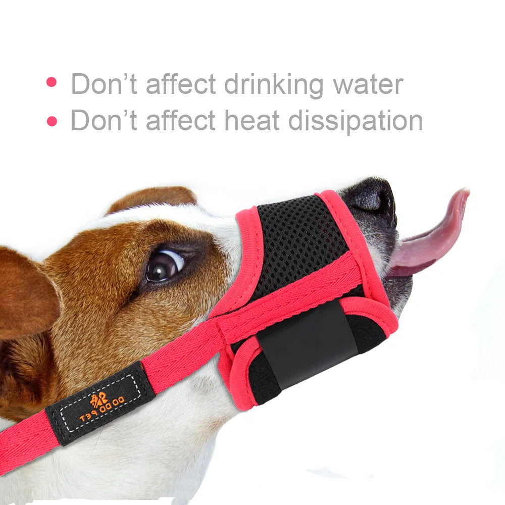 Breathable Mesh Dog Muzzle – Adjustable Anti-Bark & Chew Training Muzzle for Small, Medium & Large Dogs