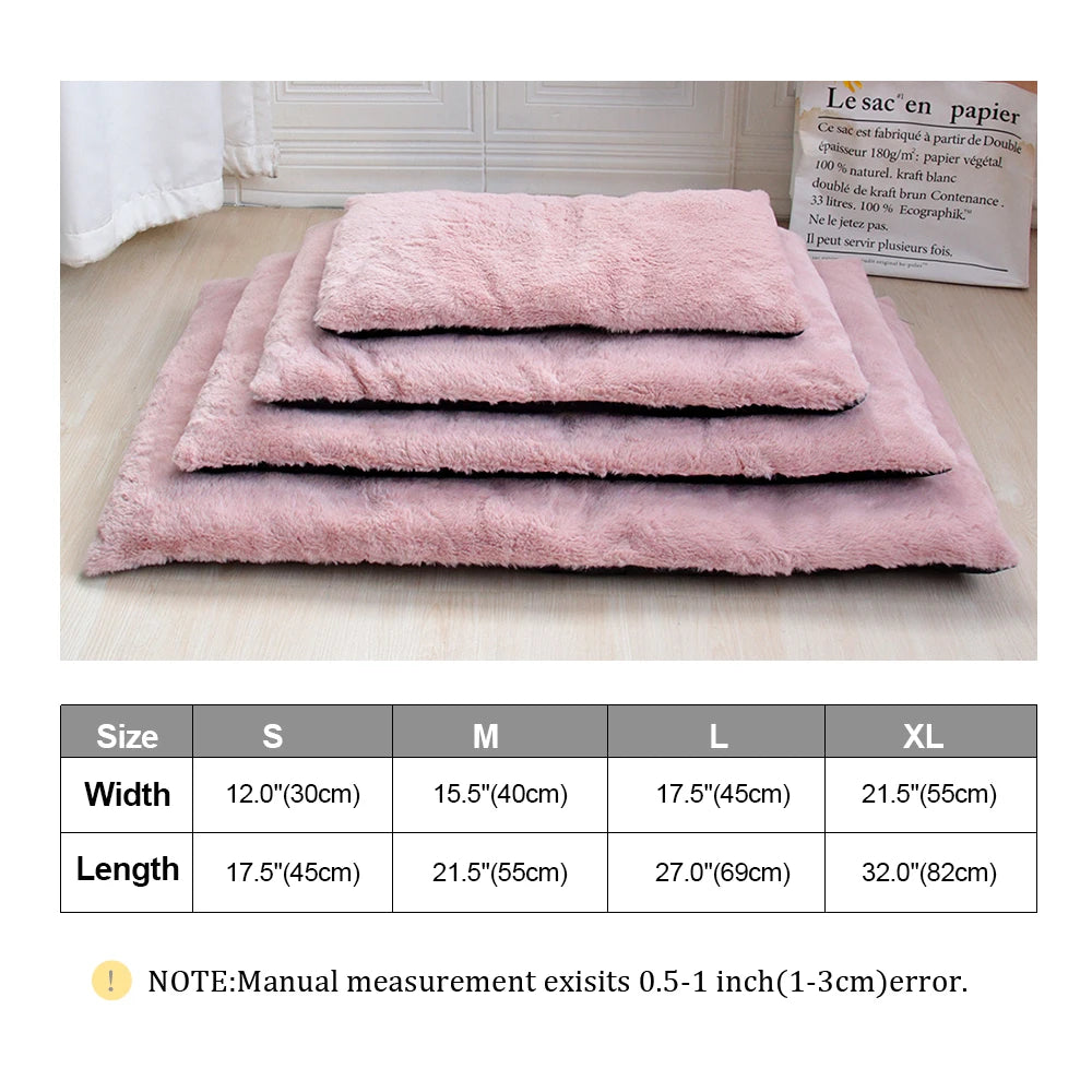 Soft Fleece Pet Bed Mat – Washable Sleeping Cushion for Dogs & Cats