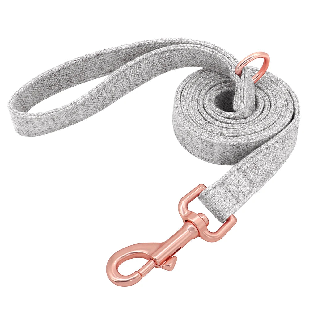High Quality Personalized Dog Collar – Adjustable Cotton Collar with Custom Engraved ID Tag for Small, Medium & Large Dogs