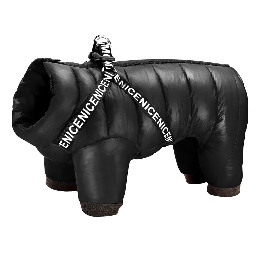 Winter Waterproof Dog Jacket – Super Warm Pet Jumpsuit Coat for Small, Medium & Large Dogs