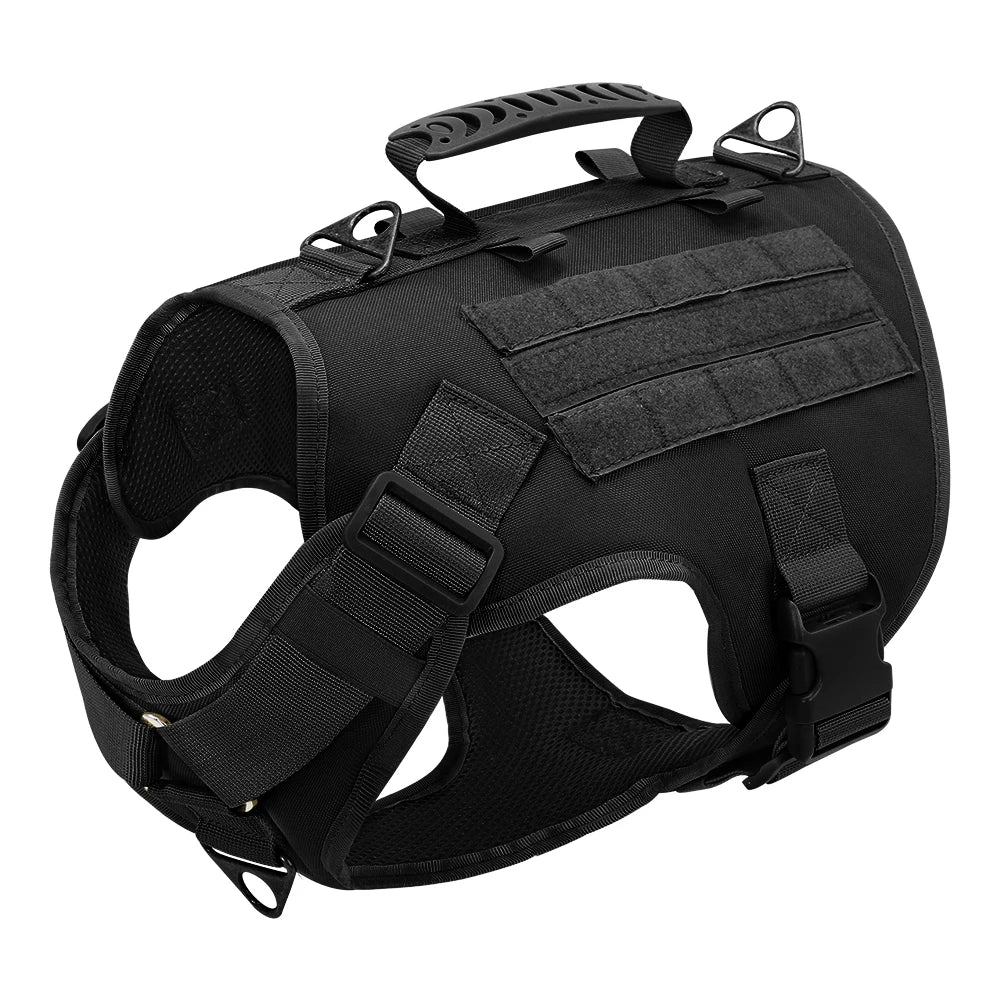Tactical Dog Harness – Military Training MOLLE Vest for Medium & Large Dogs