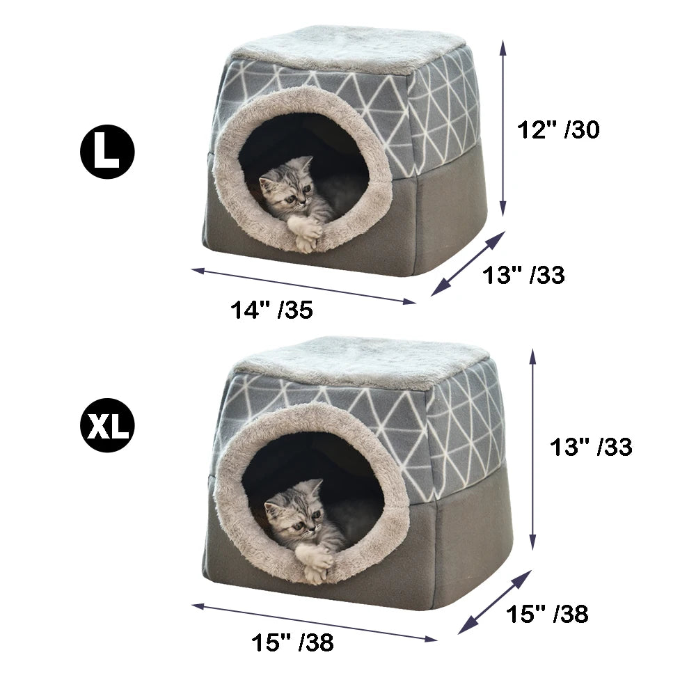 Warm Pet Bed & Soft Nest – Cozy Dual-Use Sleeping Haven