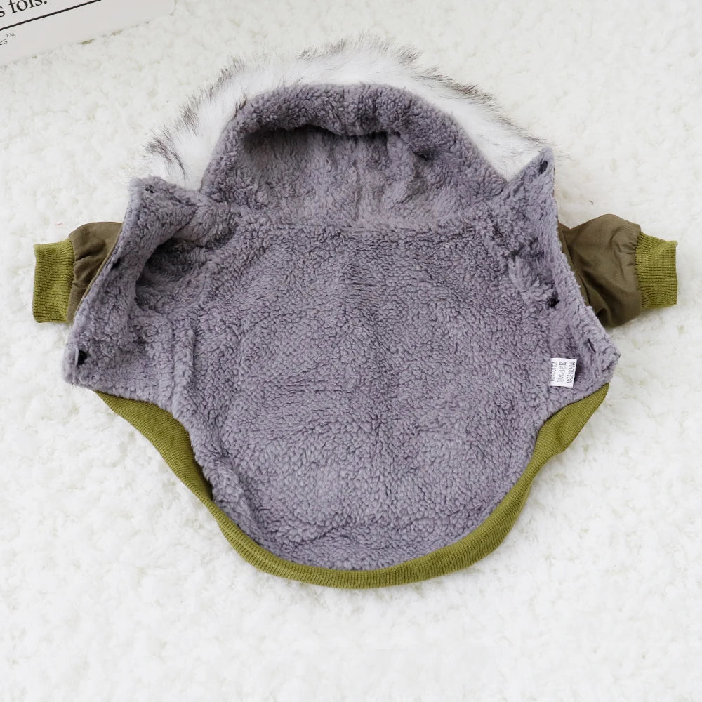 Winter Warm Dog Coat – Soft Hooded Jacket for Small & Medium Dogs