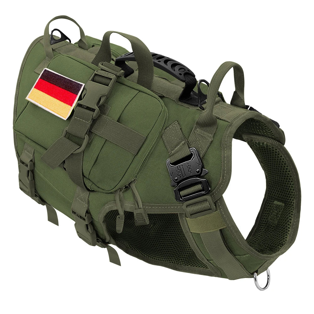 Tactical Dog Harness – Military MOLLE No-Pull Vest for Medium & Large Dogs