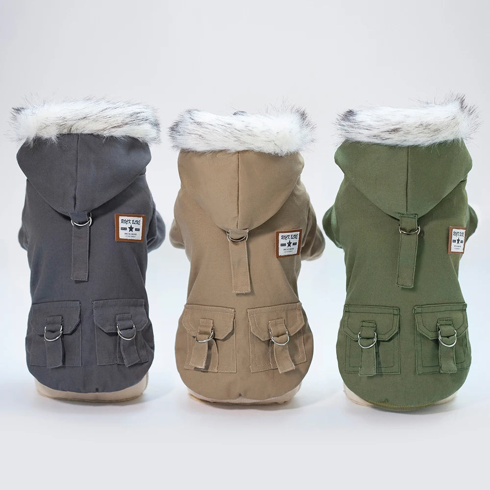 Winter Warm Dog Coat – Soft Hooded Jacket for Small & Medium Dogs