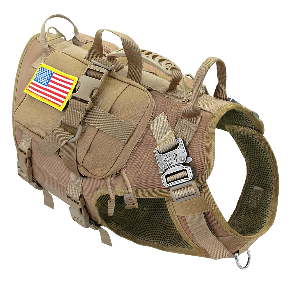Tactical Dog Harness – Military MOLLE No-Pull Vest for Medium & Large Dogs