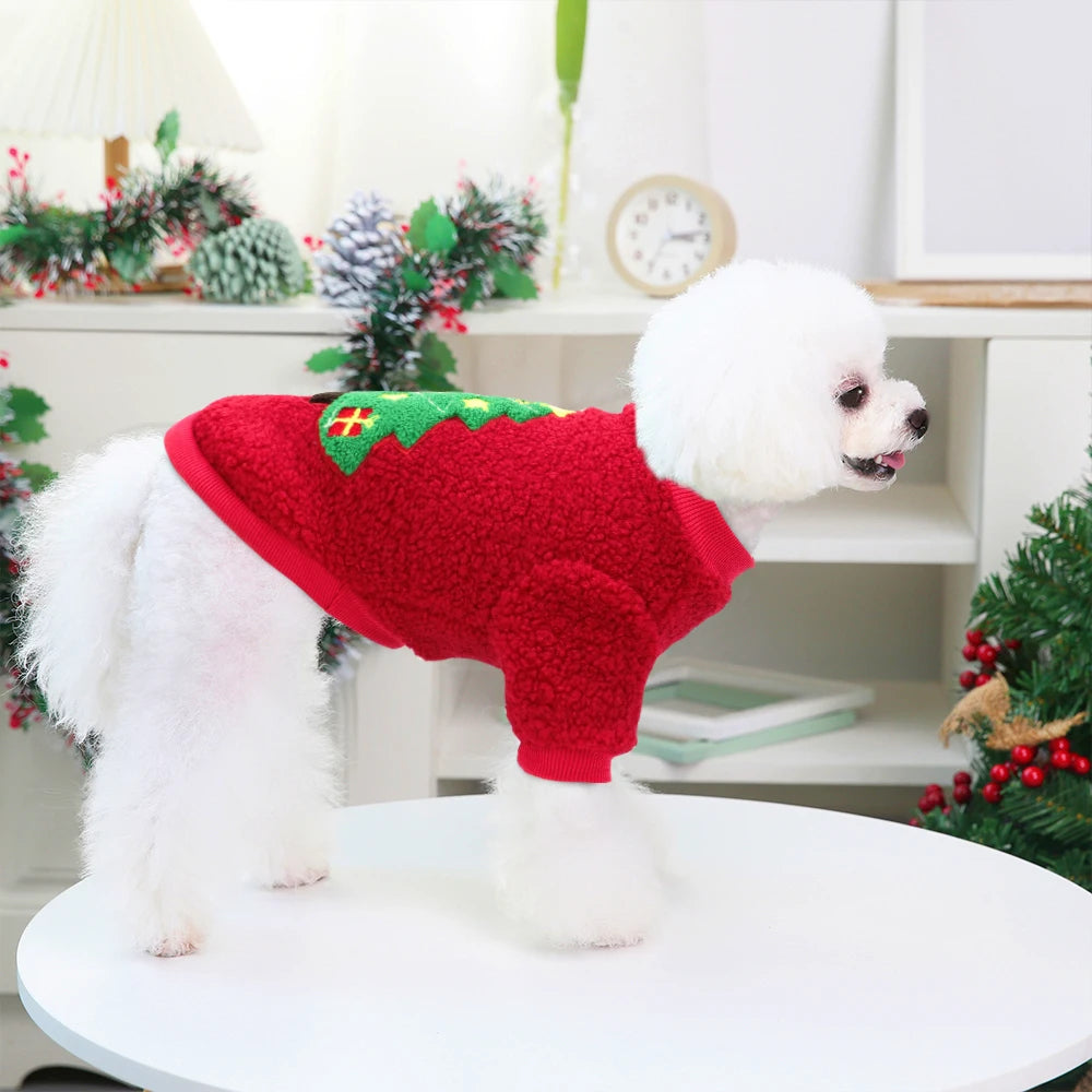 Christmas Dog Clothes – Soft Fleece Puppy & Cat Winter Outfit