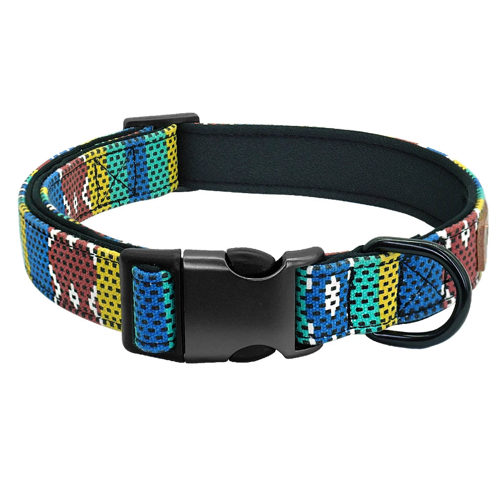 Custom Engraved Dog Collar + Optional Leash – Personalized Nylon ID Tag for Small, Medium & Large Dogs