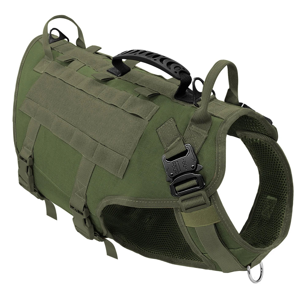 Tactical Dog Harness – Military MOLLE No-Pull Vest for Medium & Large Dogs