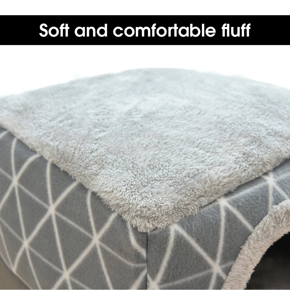 Warm Pet Bed & Soft Nest – Cozy Dual-Use Sleeping Haven