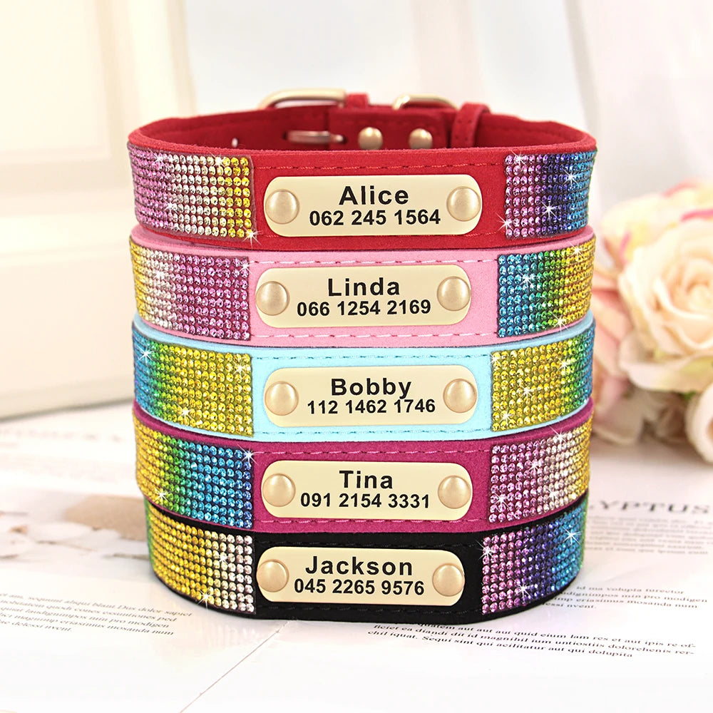 ✨ Personalized Bling Dog Collar – Sparkle, Style & Safety ✨