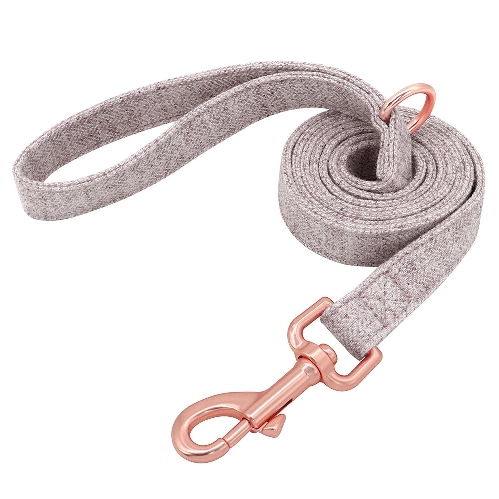 High Quality Personalized Dog Collar – Adjustable Cotton Collar with Custom Engraved ID Tag for Small, Medium & Large Dogs