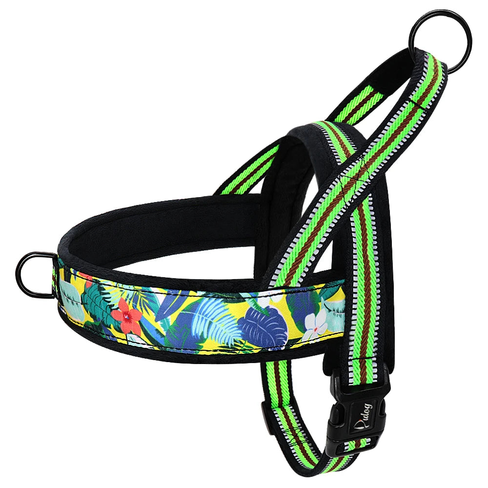 Dog Harness Vest No Pull Nylon Reflective Puppy Harnesses For Small Medium Large Dogs Adjustable Outdoor Walking Pet Harness Pug