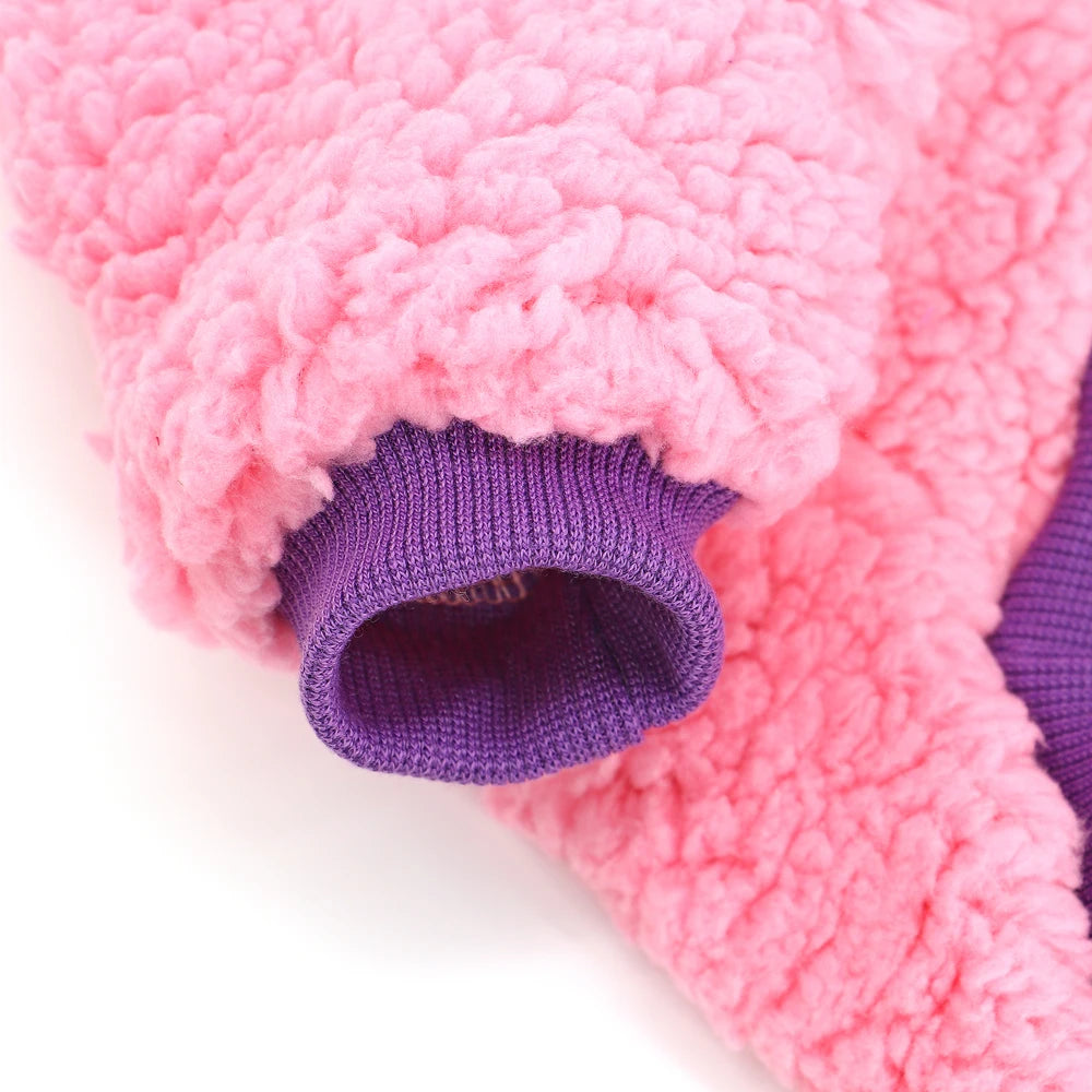 Winter Fleece Dog Jacket – Warm Teddy Coat for Small & Medium Pets