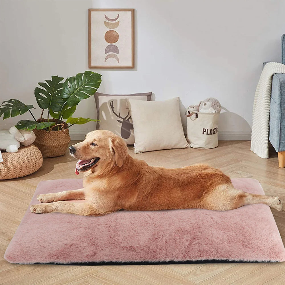 Soft Fleece Pet Bed Mat – Washable Sleeping Cushion for Dogs & Cats