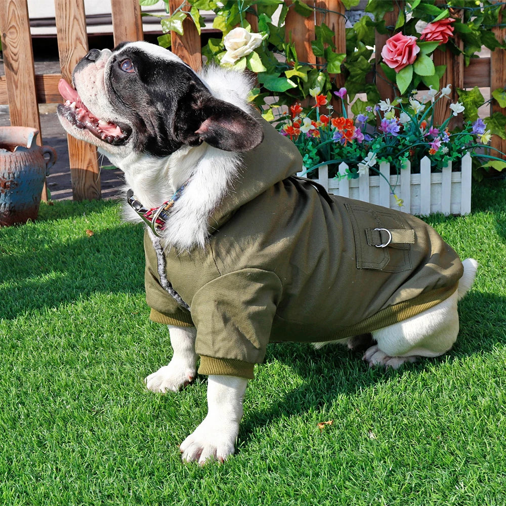 Winter Warm Dog Coat – Soft Hooded Jacket for Small & Medium Dogs