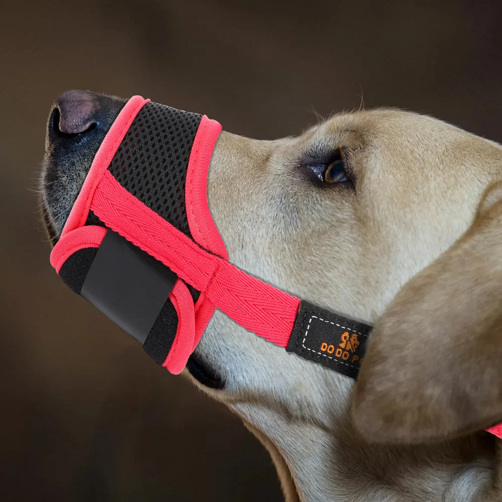 Breathable Mesh Dog Muzzle – Adjustable Anti-Bark & Chew Training Muzzle for Small, Medium & Large Dogs