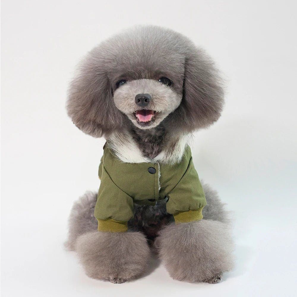 Winter Warm Dog Coat – Soft Hooded Jacket for Small & Medium Dogs