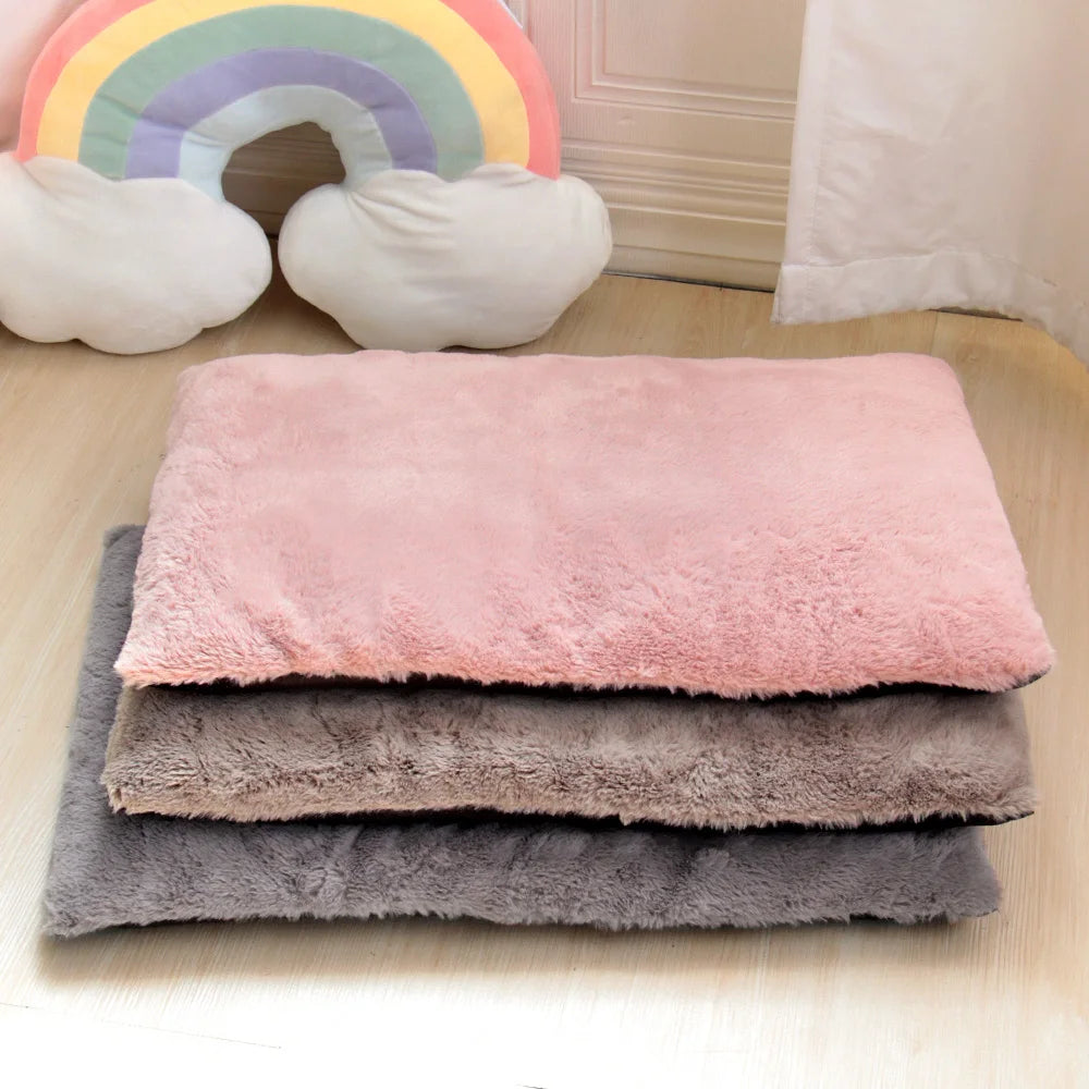 Soft Fleece Pet Bed Mat – Washable Sleeping Cushion for Dogs & Cats