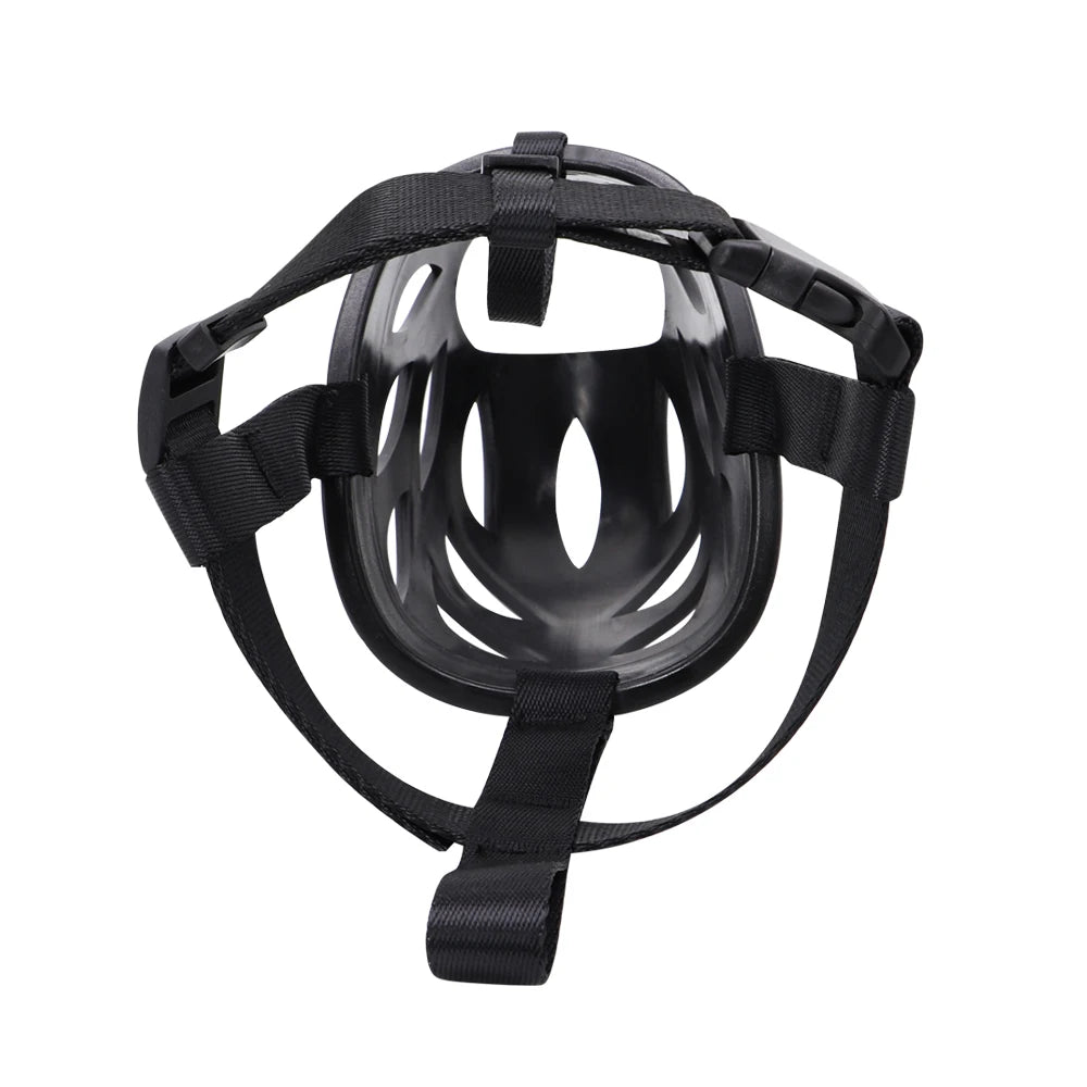 Soft Silicone Dog Muzzle – Breathable Basket Muzzle with Adjustable Straps for Small, Medium & Large Dogs