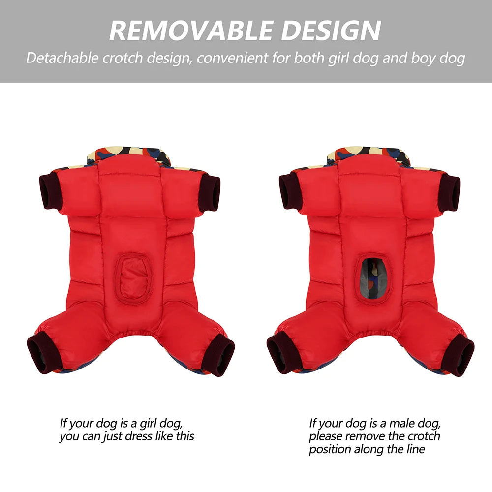 Waterproof Warm Dog Clothes – Winter Jumpsuit for Small, Medium & Large Dogs