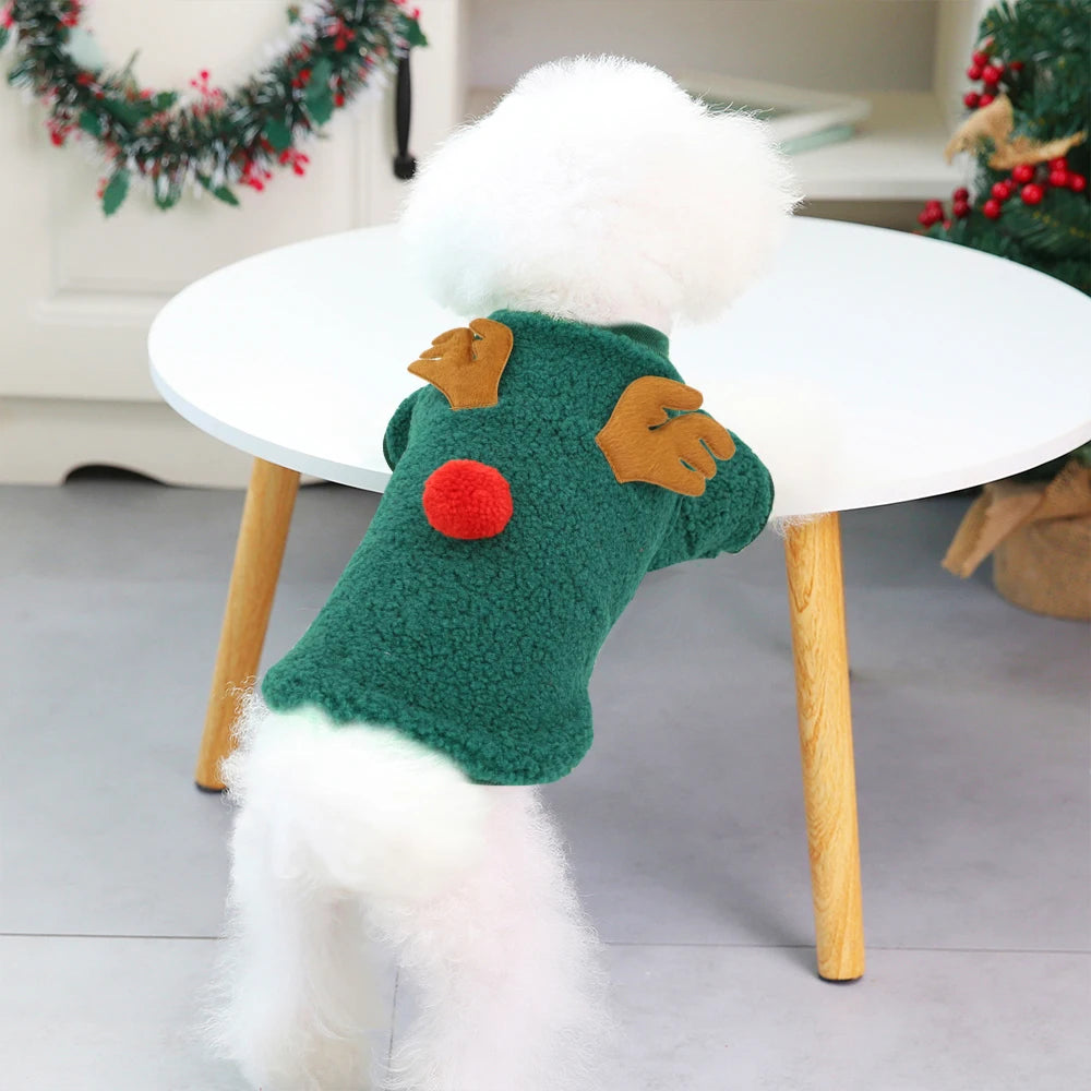 Christmas Dog Clothes – Soft Fleece Puppy & Cat Winter Outfit