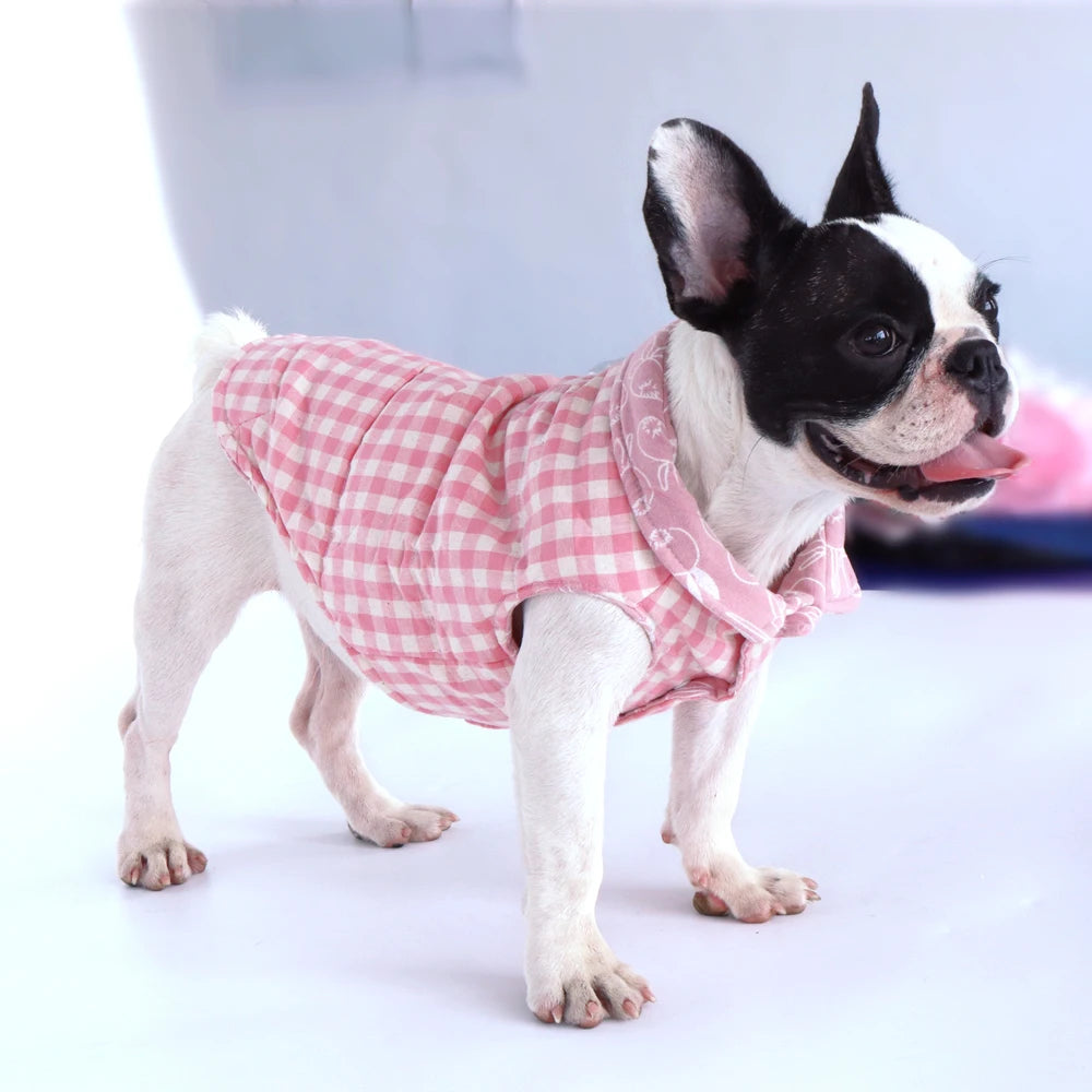 Plaid Dog Jacket – Cozy Winter Coat for Small & Medium Breeds