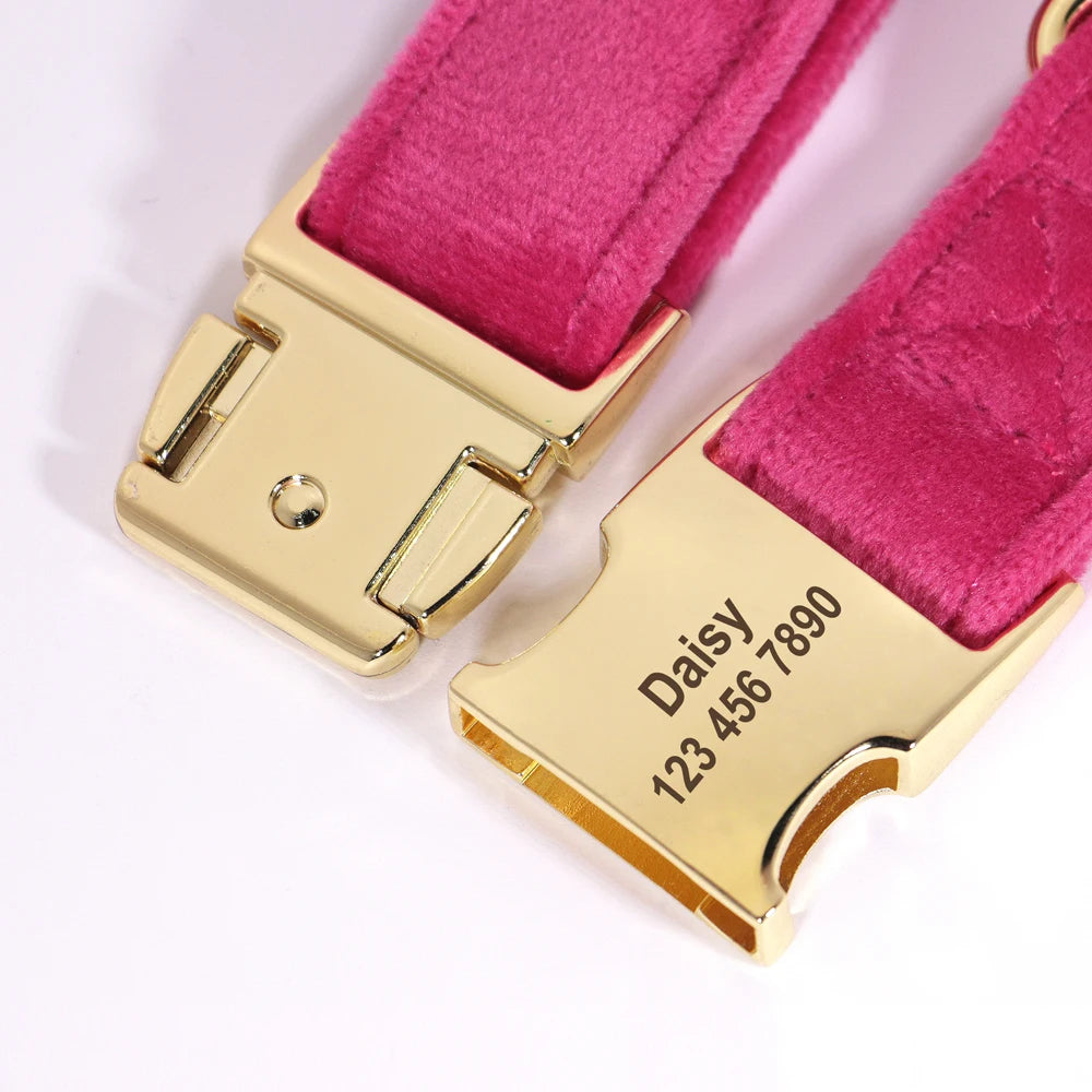Personalized Floral Dog Collar – Custom Engraved Buckle with Cute Flower Accessory for Dogs & Cats
