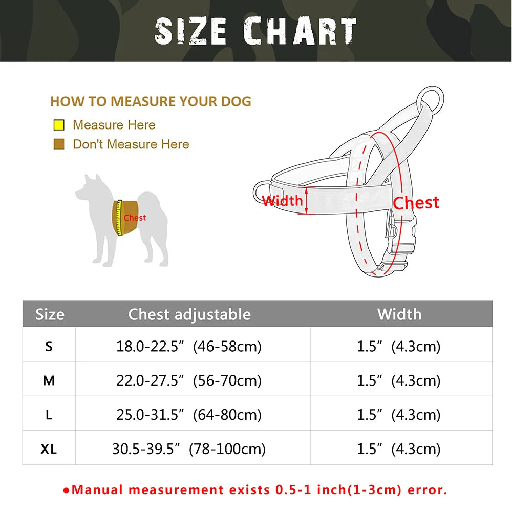 Personalized Reflective No-Pull Dog Harness – Adjustable Nylon Training Vest for Medium & Large Dogs