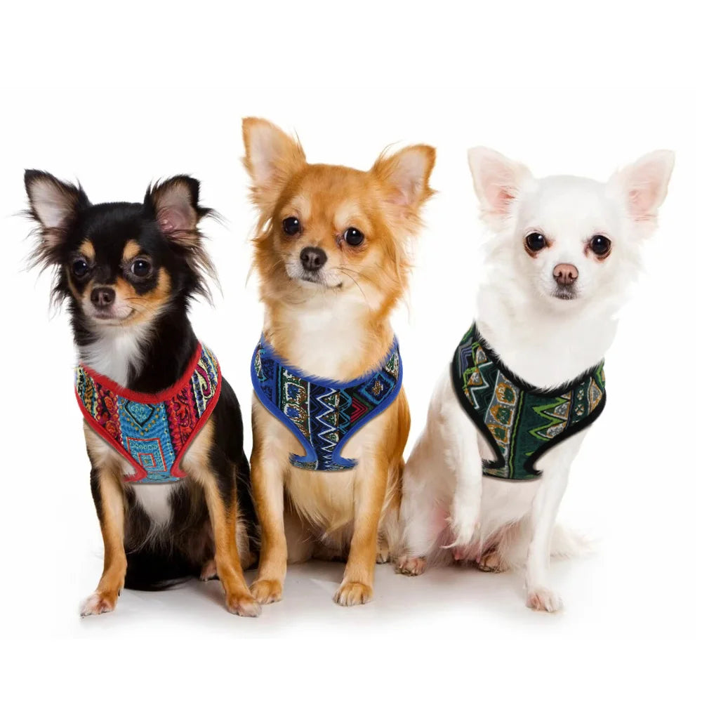 Adjustable Nylon Dog Harness Breathable Printed Dog Harness Vest For Small Medium Large Dogs French Bulldog Pet Supplies