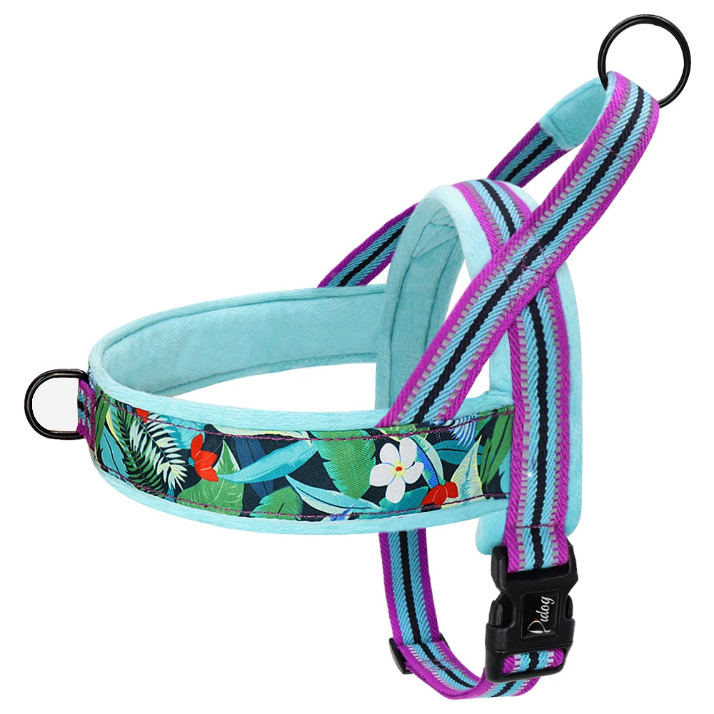 Dog Harness Vest No Pull Nylon Reflective Puppy Harnesses For Small Medium Large Dogs Adjustable Outdoor Walking Pet Harness Pug