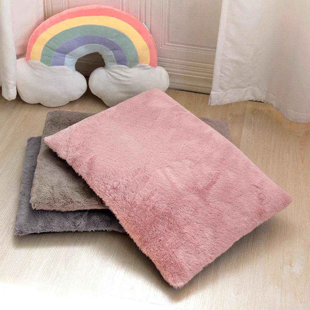 Soft Fleece Pet Bed Mat – Washable Sleeping Cushion for Dogs & Cats